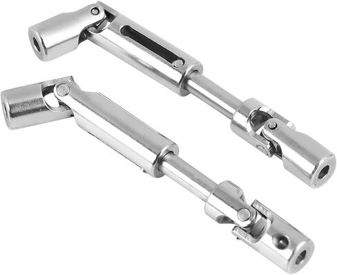 عمود محرك RC، 2 قطعة أعمدة محرك معدنية، مجموعة عمود نقل سيارة RC الصلبة، ملحقات ترقيات متوافقة مع شاحنة عسكرية RC بمقياس 1/16 WPL، 2.36 × 0.31 بوصة، فضي in Kuwait