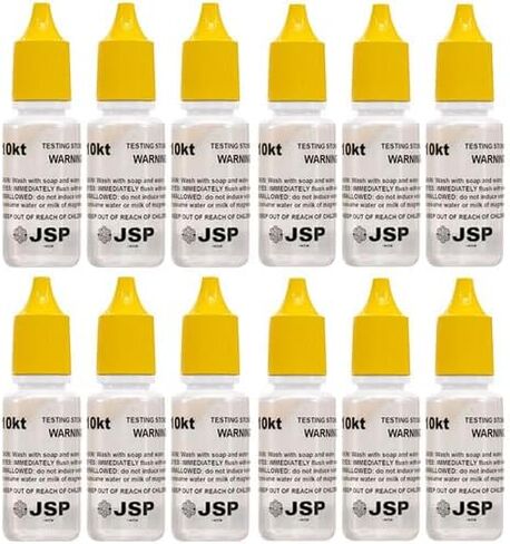 Waytest 10K Gold Testing Solution Purity Determiner Jewelry Scrap Precious Metal 12 Bottles in Saudi Arabia