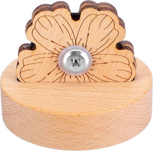 Thread Cutter,Thread Cutter Tool Peach Blossom,Quilting Tools,Sewing Tools With Anti-Slip Stand,Tabletop Wooden Rotary Flower Shape Blade Tool For Sewing Seam Craft Projects in Saudi Arabia