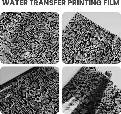 0.4x2M Water Transfer Printing Film Hydrographics Hydro Dipping Decor Kit Snakeskin, Black in Saudi Arabia