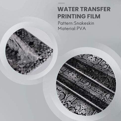 0.4x2M Water Transfer Printing Film Hydrographics Hydro Dipping Decor Kit Snakeskin, Black in Saudi Arabia