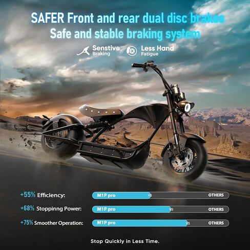 eahora دراجة نارية كهربائية 4000w/3000w eahora m1p سلسلة، 50mph/45mph دراجة نارية كهربائية للبالغين، بطارية 40ah/30ah، ما يصل إلى 40-55miles مع تعليق مزدوج وفرامل hydyaulic كاملة in Kuwait