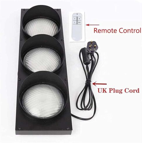 LED Wall Lights Indoor Traffic Lights for Kids, Bedroom Wall Lamp with Remote Control and UK Plug, 5W x 3 Traffic Warning Light Stoplight Wall Sconce Lights for Childrens Room Office Bar Cafe in Saudi Arabia
