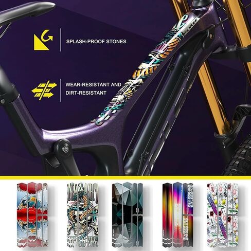 HXBER Anti-Scratch Bike Stickers - Waterproof Decals for Off-Road Mountain Bike Frame in Saudi Arabia