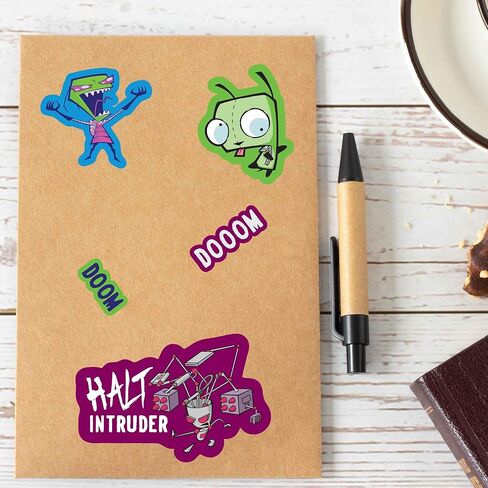 ملصقات الفينيل اللاصقة Invader Zim - مجموعة ممتعة مكونة من 6 ملصقات تضم Zim وGir والمزيد in Kuwait