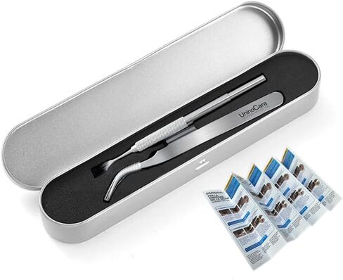 Tick Remover, Tick Removal Tool, Stainless Steel Tick Remover Tool for Dogs/Humans/Cats/Horses, Professional Foam Inserts Tick Remover Set- Includes Tick Tweezers, Tick Fork, Handy Tin, Manual (1 Set) in Saudi Arabia
