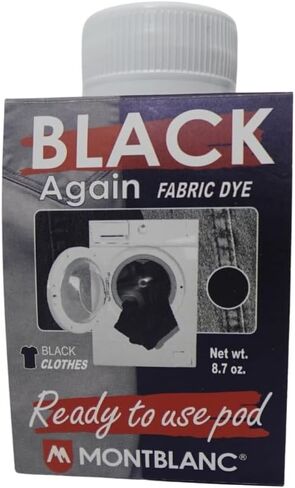 Anilinas Fabric Dye Renewal Black - Suitable for Washing Machine Use, All-in-One Fabric Dye for Easy Clothing Renewal - Use for 500g of Clothes in Saudi Arabia
