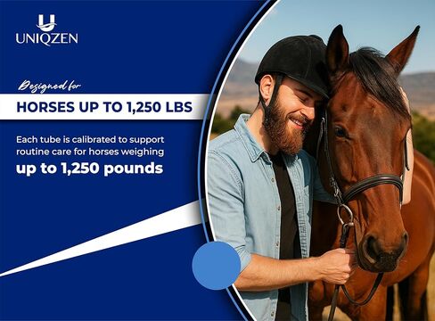 جل معجون الخيول 1.87% - جل فموي بنكهة التفاح للخيول - محاقن مملوءة مسبقًا بعلامات الوزن 6.08 جرام - 3 عبوات ملائمة in Kuwait