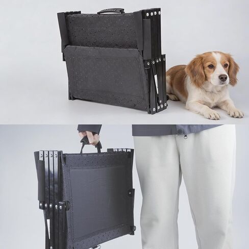 Dog Stairs 4 Steps Foldable Dog Ramp with Non-Slip Surface, Portable Dog Steps for Cars,SUV and Truck, Supports up to 250 lbs in Saudi Arabia