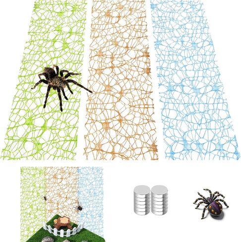 9 قطع من ملحقات حاوية الرتيلاء، ملحقات موئل العنكبوت القافز، Spoods Jumping Spider Enclosure Spoods التسلق (ثلاثة ألوان، 12 مغناطيسًا) in Kuwait