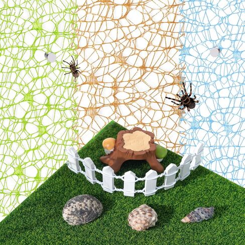 9 قطع من ملحقات حاوية الرتيلاء، ملحقات موئل العنكبوت القافز، Spoods Jumping Spider Enclosure Spoods التسلق (ثلاثة ألوان، 12 مغناطيسًا) in Kuwait