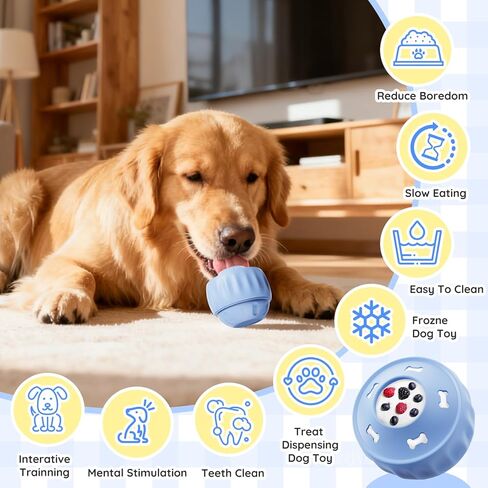 Frozen Treat Dispensing Dog Toy, Long Lasting Interactive Dog Toys for Boredom, Dogs Licking Toy to Keep Them Busy, Birthday Gifts for Small/Medium Dogs in Saudi Arabia