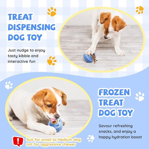 Frozen Treat Dispensing Dog Toy, Long Lasting Interactive Dog Toys for Boredom, Dogs Licking Toy to Keep Them Busy, Birthday Gifts for Small/Medium Dogs in Saudi Arabia