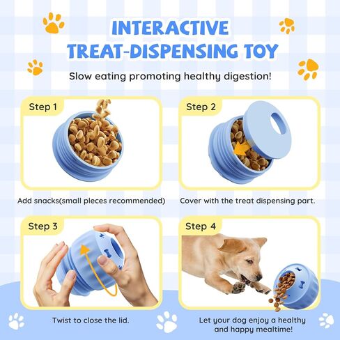 Frozen Treat Dispensing Dog Toy, Long Lasting Interactive Dog Toys for Boredom, Dogs Licking Toy to Keep Them Busy, Birthday Gifts for Small/Medium Dogs in Saudi Arabia