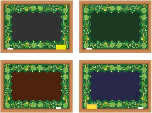 69 Feet St. Patrick's Day Shamrock Bulletin Board Borders Irish Paper Bulletin Trim Green，for St. Patrick's Day Party School Office Home Classroom Doors Wall Windows Holiday Party Decor in Saudi Arabia