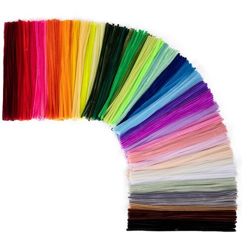 Caydo 520 Pieces Pipe Cleaners 40 Assorted Colored Chenille Stems for Art and Crafts, Pipe Cleaner Crafts for DIY Art and Craft Projects Creative Gift Party Valentine's Day Decorations in Saudi Arabia