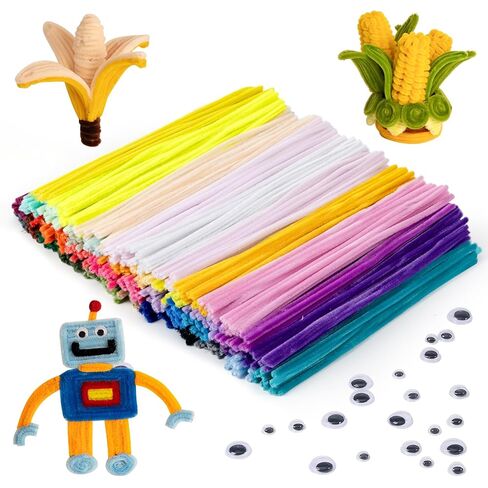 Caydo 520 Pieces Pipe Cleaners 40 Assorted Colored Chenille Stems for Art and Crafts, Pipe Cleaner Crafts for DIY Art and Craft Projects Creative Gift Party Valentine's Day Decorations in Saudi Arabia