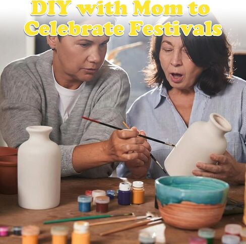 12 Pcs DIY Ceramic Vases Paint Your Own Vases Kit White Ceramic Flower Vase Bulk for Adult Porcelain Painting Decorating Art Supplies Home Decor (Minimalism Style) in Saudi Arabia