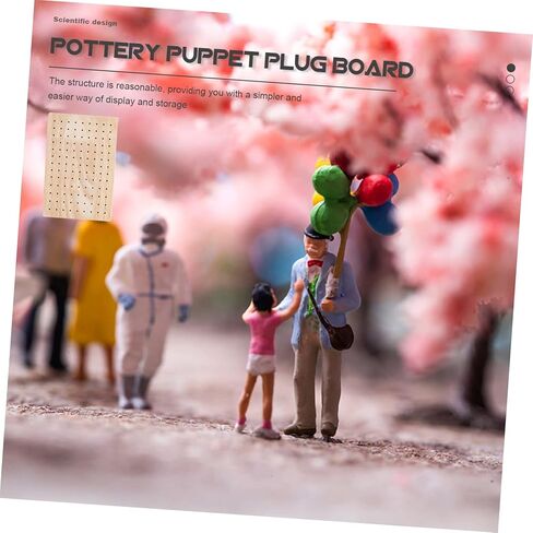 ARTIBETTER DIY Clay Figure Base 2pcs Wooden Plug Board for Pottery Sculpture Portable Drying Stand for Clay Crafts and Figurines in Saudi Arabia