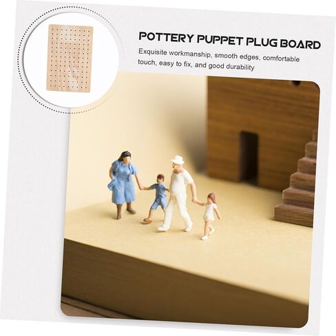 ARTIBETTER DIY Clay Figure Base 2pcs Wooden Plug Board for Pottery Sculpture Portable Drying Stand for Clay Crafts and Figurines in Saudi Arabia