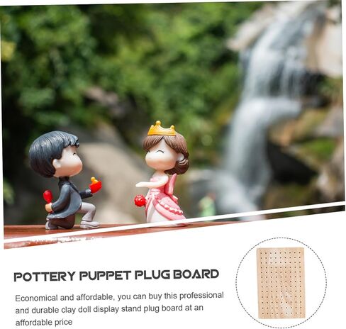 ARTIBETTER DIY Clay Figure Base 2pcs Wooden Plug Board for Pottery Sculpture Portable Drying Stand for Clay Crafts and Figurines in Saudi Arabia