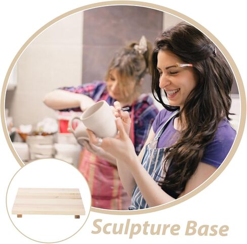 DOITOOL 2pcs Portable Wooden Clay Board for Pottery and Sculpting Absorbent Drying Mat for Ceramic Projects Versatile Clay Wedging Board for Artisans in Saudi Arabia
