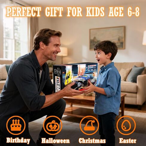 9.86ft 2-in-1 Slot Car Track Sets Toy - with 4 Cars,Battery or Electric Car Track Set with Dual Racing Game, Flash Circular Track, Lap Counter,Birthday Xmas Gifts Toys for Boys(S2) in Kuwait