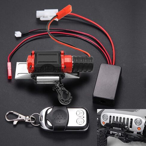 Replacement 1:10 RC Car Warn Winch Fit for SCX10 D90 D110 TF2 TRX4 TRX-4 KM2 RC Car B in Kuwait