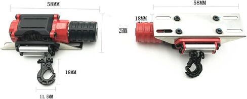 Replacement 1:10 RC Car Warn Winch Fit for SCX10 D90 D110 TF2 TRX4 TRX-4 KM2 RC Car B in Kuwait