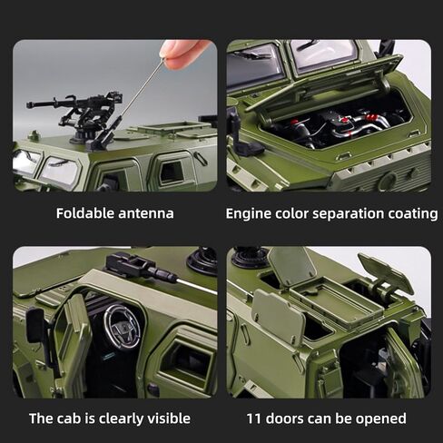 ZEZEFUFU Alloy 1/18 for DongFeng Mengshi 3th Generation Off Road Vehicle Finished Model for Collection in Saudi Arabia