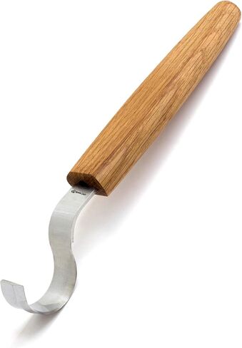 BeaverCraft Hook Knife SK2 Oak 1.2" Blade - Wood Spoon Carving Tools - Gouge for Spoons Bowl Cups - Whittling Knife Curved Right Handed High Carbon Steel in Saudi Arabia