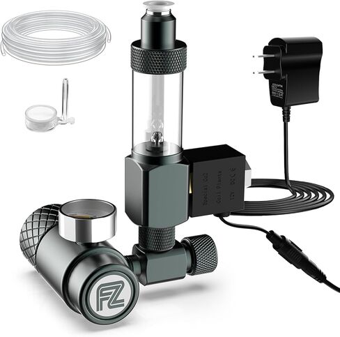 FZONE Aquarium CO₂ Regulator, Aquarium CO₂ System Mini Kit with Diffuser, Upgraded DC Solenoid and Bubble Counter Check Valve, for Establishing CO₂ System in Aquatic Plant Tank in Saudi Arabia