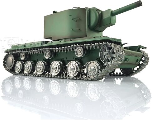 US in Stock, Henglong 1/16 7.0 Customized Soviet KV-2 Gigant RTR RC Tank 3949 Smoking Unit Metal Tracks Smoking Unit 360 Degree Turret Rotation Hobby Grade Model BB Shooting Airsoft Shoot in Saudi Arabia