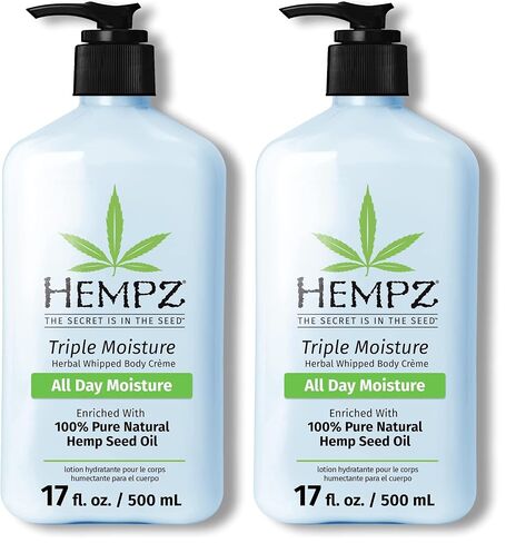 HEMPZ Body Lotion Triple Moisture - Grapefruit & Sparkling Peach Daily Moisturizing Cream, Shea Butter Body Moisturizer Skin Care Products - Large in Saudi Arabia