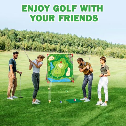 Golf Game Play Set, Golf Chipping Games for Kids with 24 Sticky Golf Balls, 2 Golf Clubs ＆ 2 Golf Hitting Mats, Indoor Outdoor Lawn Backyard Golf Gifts for Men＆Kids in Saudi Arabia