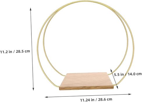 Hemoton 1set Floral Hoop Wreath Decor Wedding Table Floral Hoop DIY Craft Wreath Ring Wooden Base Ring in Saudi Arabia