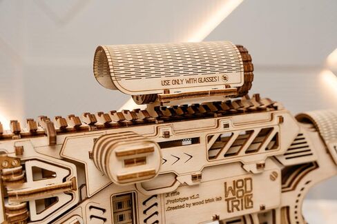 ألغاز خشبية ثلاثية الأبعاد من Wood Trick Fusion X Rifle Gun للبالغين - مع مؤخرة متداخلة وصمام ومنظر ومشبك لمدة 9 جولات - بناء تفصيلي - 23 × 8 بوصة - مجموعة نماذج للبالغين للبناء - 14+ in Kuwait