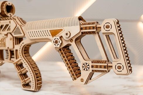 ألغاز خشبية ثلاثية الأبعاد من Wood Trick Fusion X Rifle Gun للبالغين - مع مؤخرة متداخلة وصمام ومنظر ومشبك لمدة 9 جولات - بناء تفصيلي - 23 × 8 بوصة - مجموعة نماذج للبالغين للبناء - 14+ in Kuwait