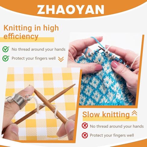 2 قطعة كشتبان الحياكة، كشتبان البنصر للخياطة المنزلية DIY الحرف اليدوية، ملحقات الحياكة أداة الخياطة، مقاسين in Kuwait