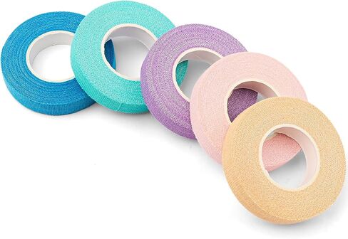 5 Rolls Thimble Tape for Hand Sewing - Breathable Cotton Finger Protector, Self Adhering Bandage Wrap Nail Finger Protectors, Soft Knitting Bandage Fingers Tape for Quilting, Embroidery, Crafting in Kuwait