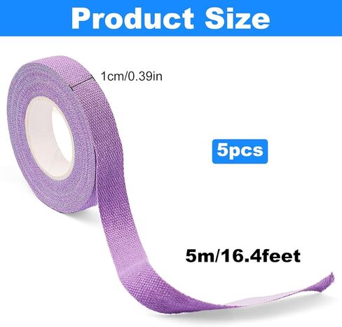 5 Rolls Thimble Tape for Hand Sewing - Breathable Cotton Finger Protector, Self Adhering Bandage Wrap Nail Finger Protectors, Soft Knitting Bandage Fingers Tape for Quilting, Embroidery, Crafting in Kuwait