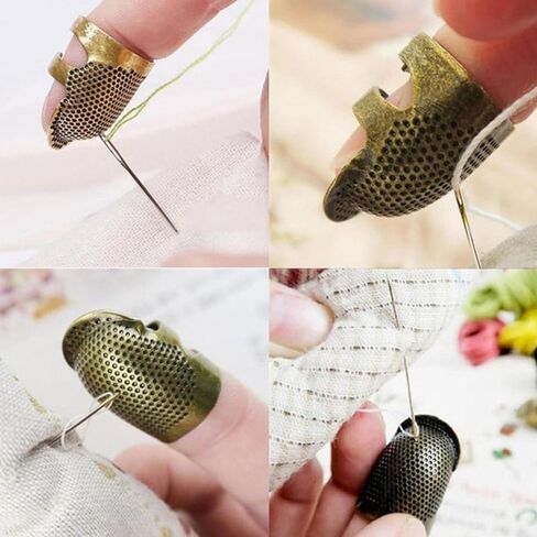 Generic Adjustable Metal Thimble Protector Finger Guard for Quilting, Embroidery, Needlework, DIY Handcraft Projects in Saudi Arabia