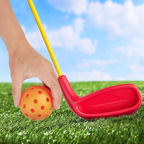 مجموعة نوادي ألعاب ساحة الجولف من ASONA مكونة من قطعتين للبالغين - مثالية للأماكن الخارجية والفناء الخلفي والشاطئ والحديقة والمرح الاجتماعي - مقاس الطول القياسي 91.44 سم مع رأس نادي بلاستيكي كبير الحجم in Kuwait