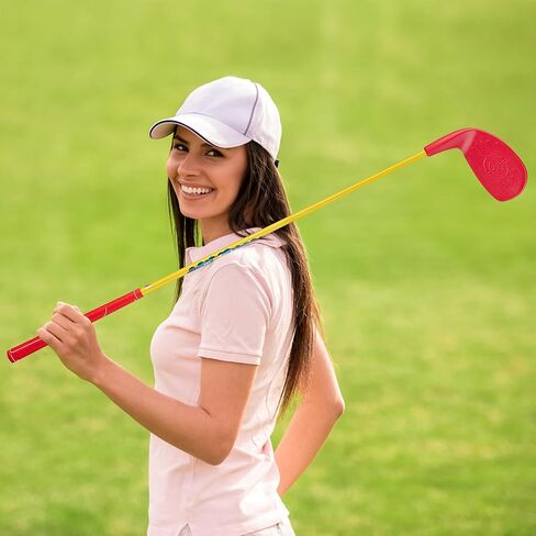 مجموعة نوادي ألعاب ساحة الجولف من ASONA مكونة من قطعتين للبالغين - مثالية للأماكن الخارجية والفناء الخلفي والشاطئ والحديقة والمرح الاجتماعي - مقاس الطول القياسي 91.44 سم مع رأس نادي بلاستيكي كبير الحجم in Kuwait