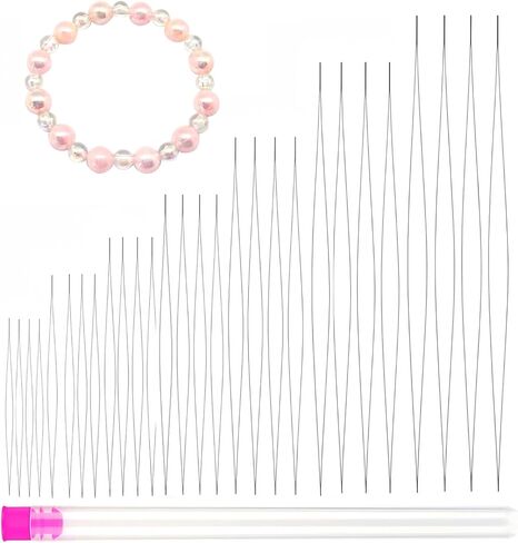 Twisepicks 28 Pcs Beading Needles, Big Eye Seed Bead Needles, 7 Sizes Beading Needles for Seed Beads Jewelry Making in Kuwait