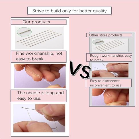 Twisepicks 28 Pcs Beading Needles, Big Eye Seed Bead Needles, 7 Sizes Beading Needles for Seed Beads Jewelry Making in Kuwait