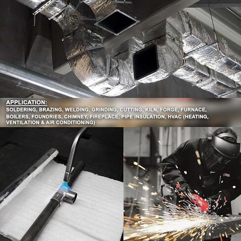 Aluminum Foil Faced Ceramic Fiber Blanket, 1" x 24" x 75", Ceramic Fiber Insulation, 8 LB Density 2400F Rated High Temperature Insulation Blanket for Furnace, Kiln, Forge, Oven, Stove, Fireplace in Saudi Arabia