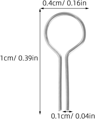 200 قطعة من DIYEAH 200 قطعة من خطافات إبرة الحرق المعلقة على شكل حرف R خطاطيف طين درجة حرارة عالية لدمج السيراميك DIY ملحقات زينة الخرز اليدوية in Kuwait