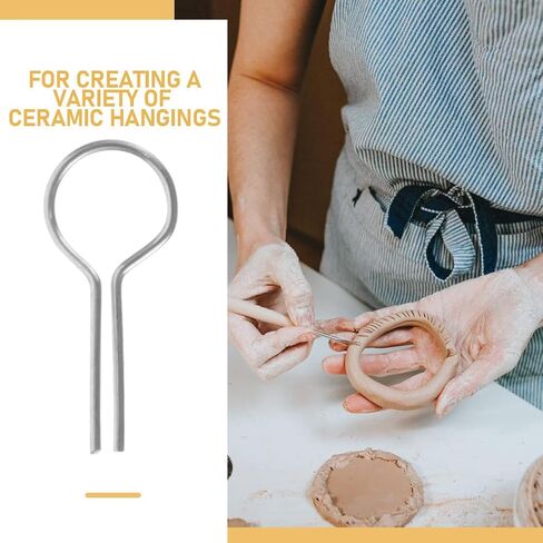 200 قطعة من DIYEAH 200 قطعة من خطافات إبرة الحرق المعلقة على شكل حرف R خطاطيف طين درجة حرارة عالية لدمج السيراميك DIY ملحقات زينة الخرز اليدوية in Kuwait