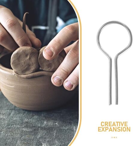 200 قطعة من DIYEAH 200 قطعة من خطافات إبرة الحرق المعلقة على شكل حرف R خطاطيف طين درجة حرارة عالية لدمج السيراميك DIY ملحقات زينة الخرز اليدوية in Kuwait